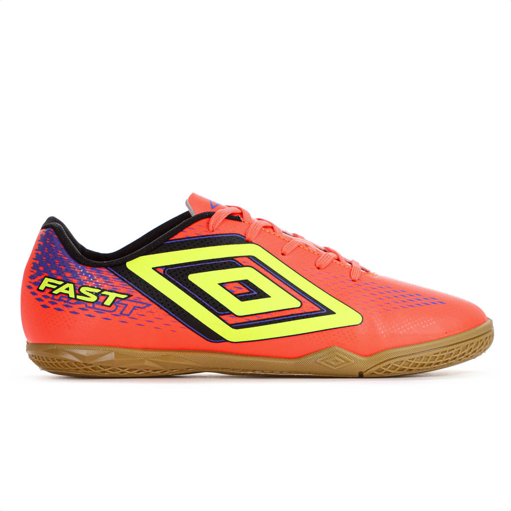 Chuteira Umbro Futsal Fast II Coral Roxo e Amarelo - Masculino em Oferta na Shopee