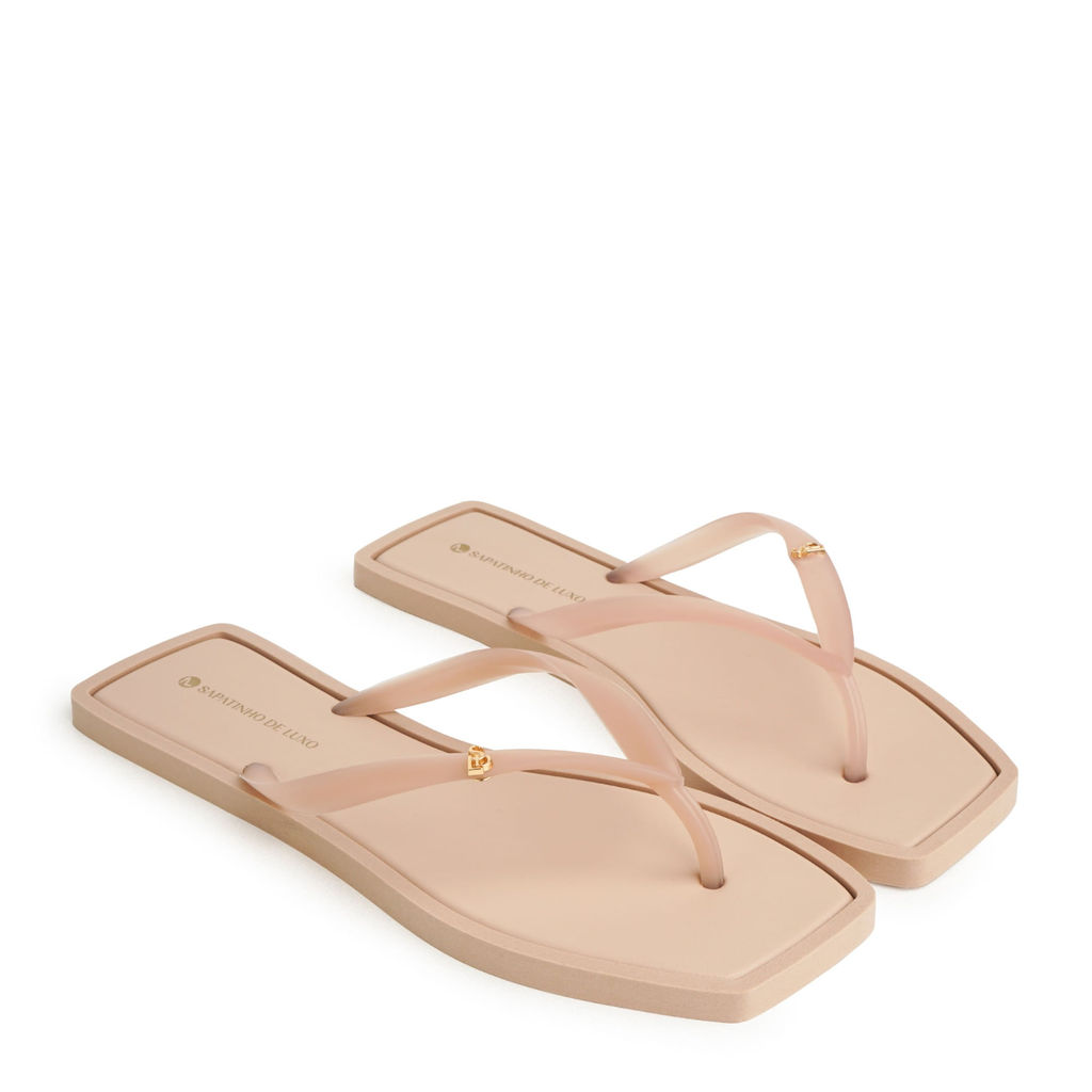 Rasteira POP Nude Amendoa com Tira Translucida POPGLAM_5 em Oferta na Shopee