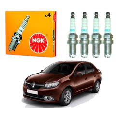 Jogo Velas Ngk Logan 1.6 8v 2014 A 2017