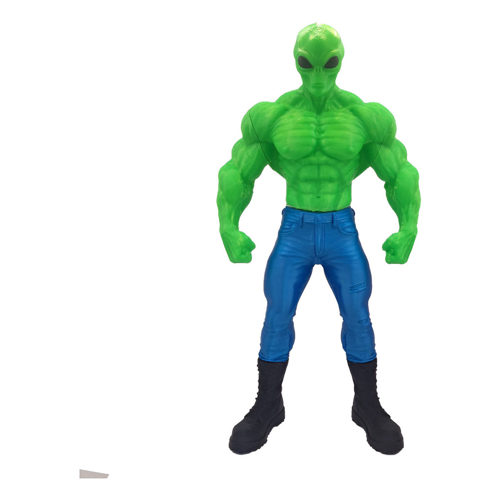Action Figure Boneco Alien Alienigena Et Bodybuilder 27cm V1