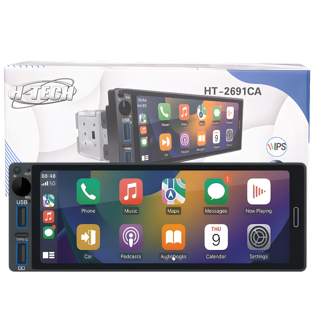Multimídia 1din 6.9pol Android Auto Carplay HT-2691CA H-tech em Oferta na Shopee