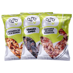Kit Castanha do Pará + Castanha de Caju Torrada e Tâmara Jumbo Fresca Original Medjool