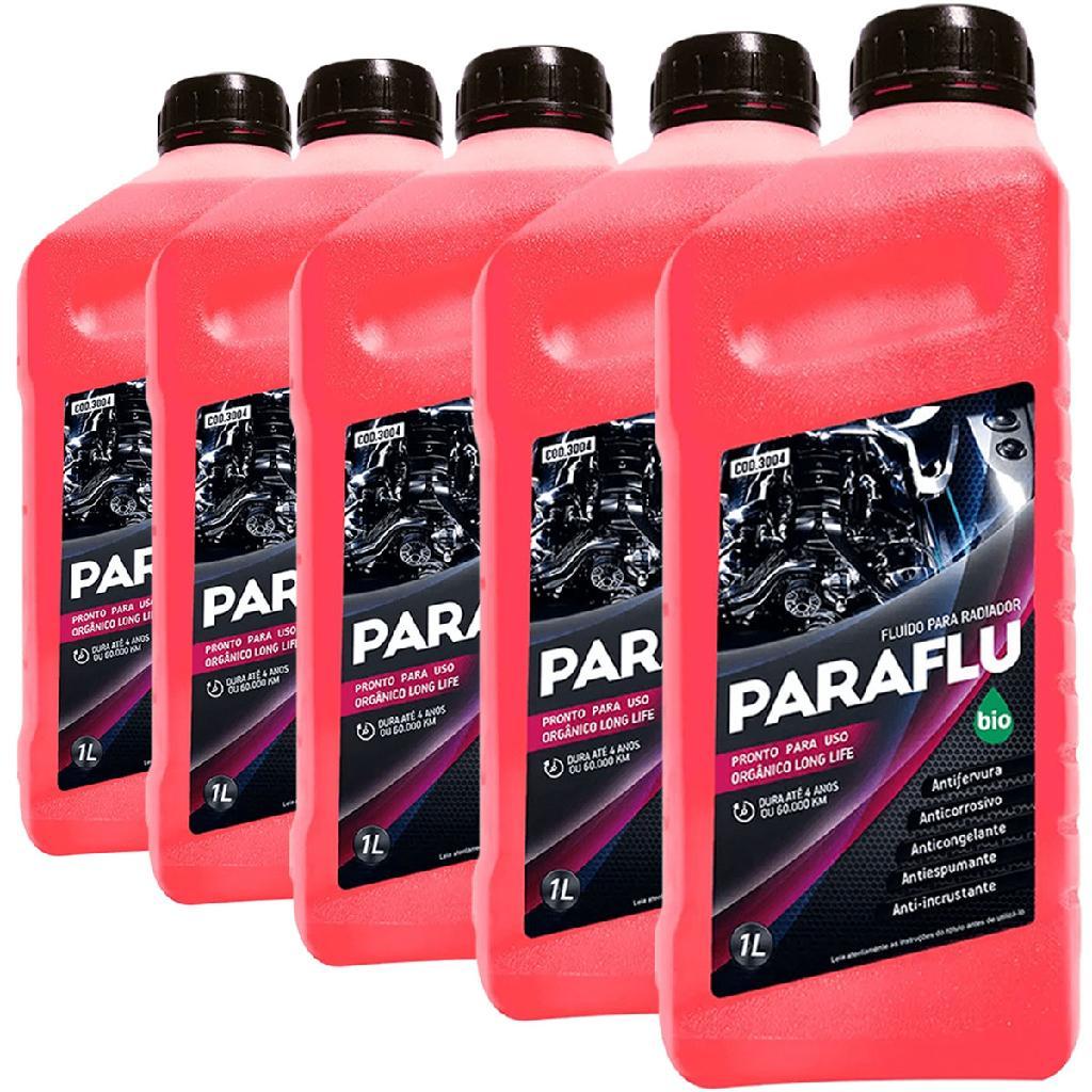 Kit 5 Aditivo Radiador Rosa Diluido Organico 1 Litro Paraflu em Oferta na Shopee