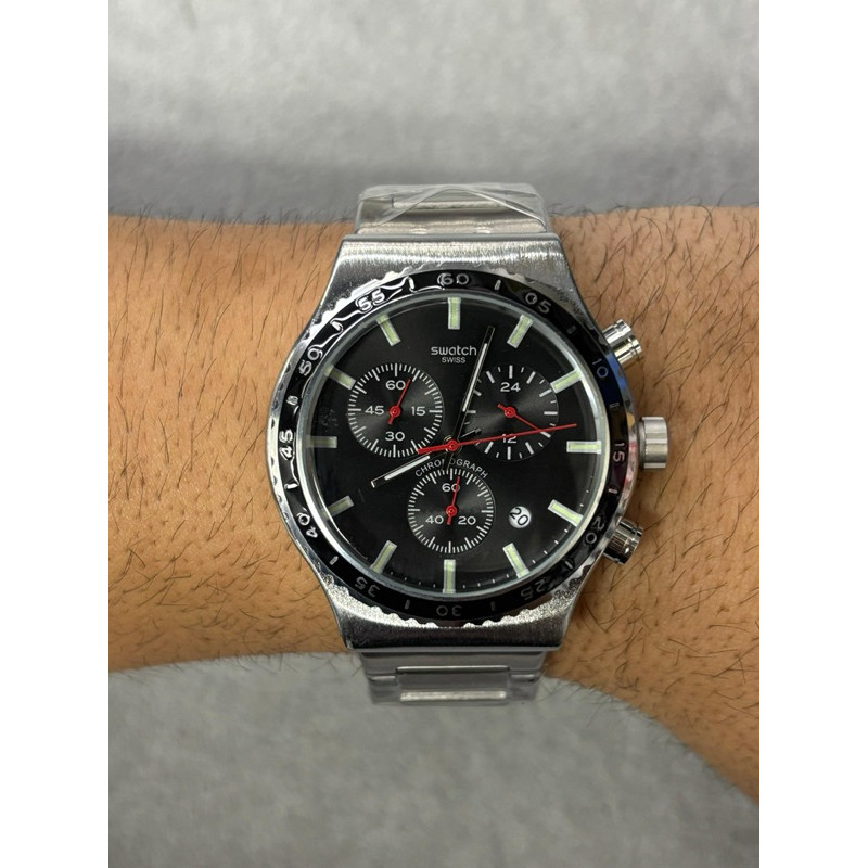 OFERTA RELÂMPAGO LANÇAMENTO RELÓGIO MASCULINO SWATCH IRONY  + CAIXA