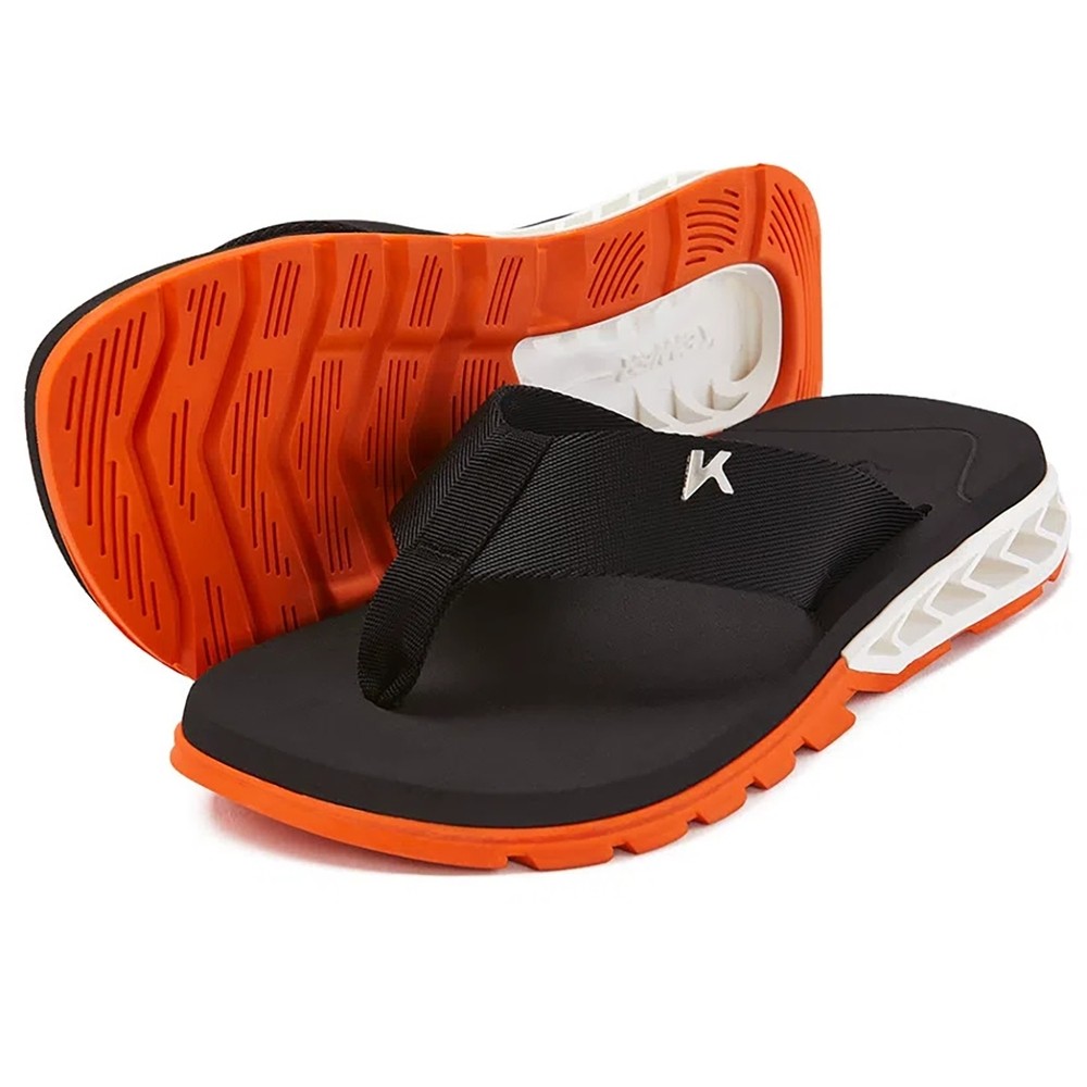 Chinelo Kenner Rakka Masculino - Preto e Laranja em Oferta na Shopee