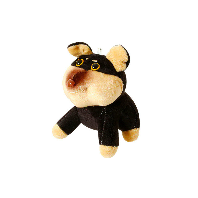 Feio Bonito Abelha Cão Pingente De Pelúcia Adorável Filhote De Cachorro Boneca Chaveiro Saco Pendurado Ornamento Carro P