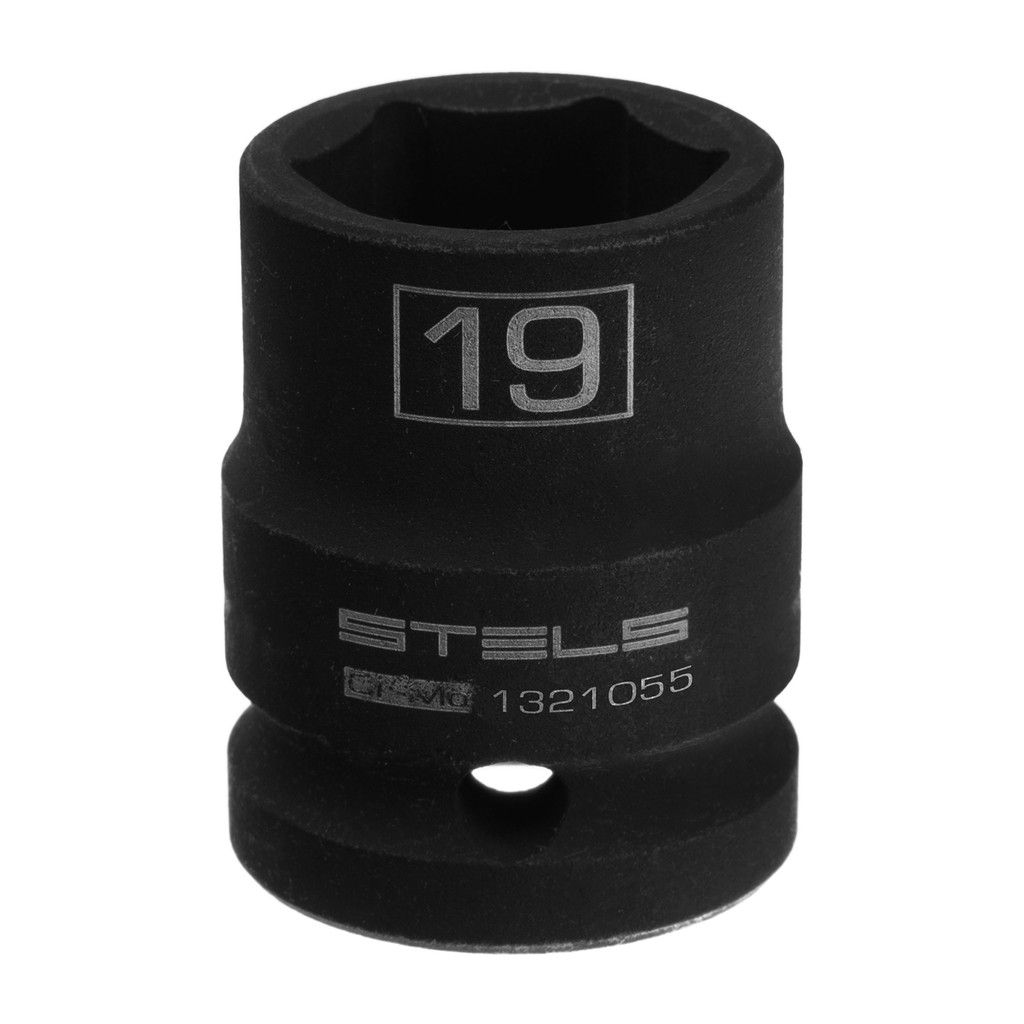 SOQUETE DE IMPACTO ENCAIXE 1/2POL., SEXTAVADO 19MM 1PC STELS