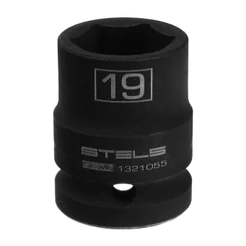 SOQUETE DE IMPACTO ENCAIXE 1/2POL., SEXTAVADO 19MM 1PC STELS