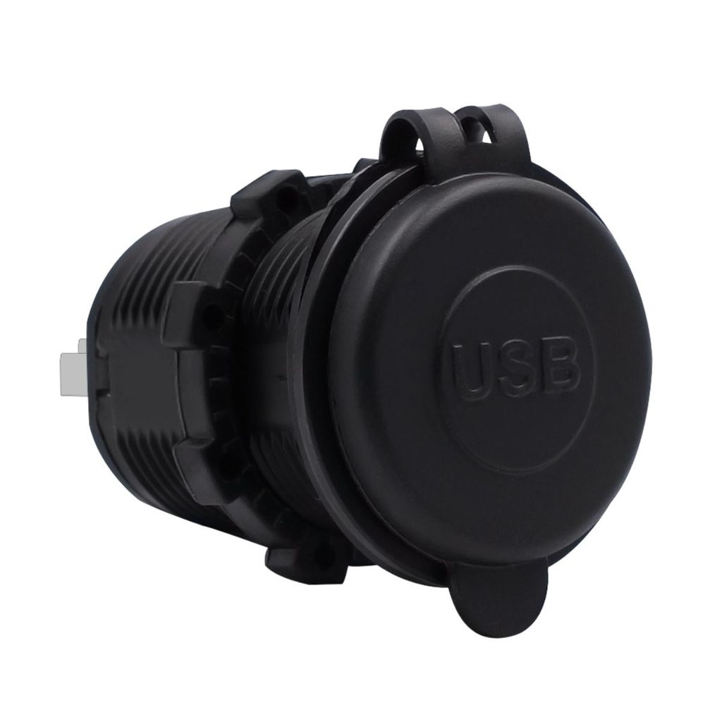 Tomada Carregador USB Redonda 12V/20A  24V/10A Acendedor Isqueiro Universal Barcos Motos Carro