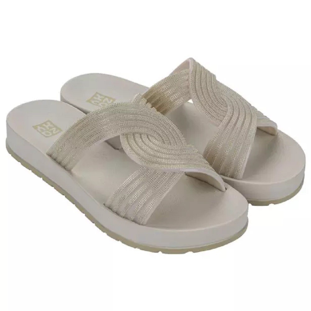 CHINELO ZAXY FEMININO CHIC OFF WHITE CLARO