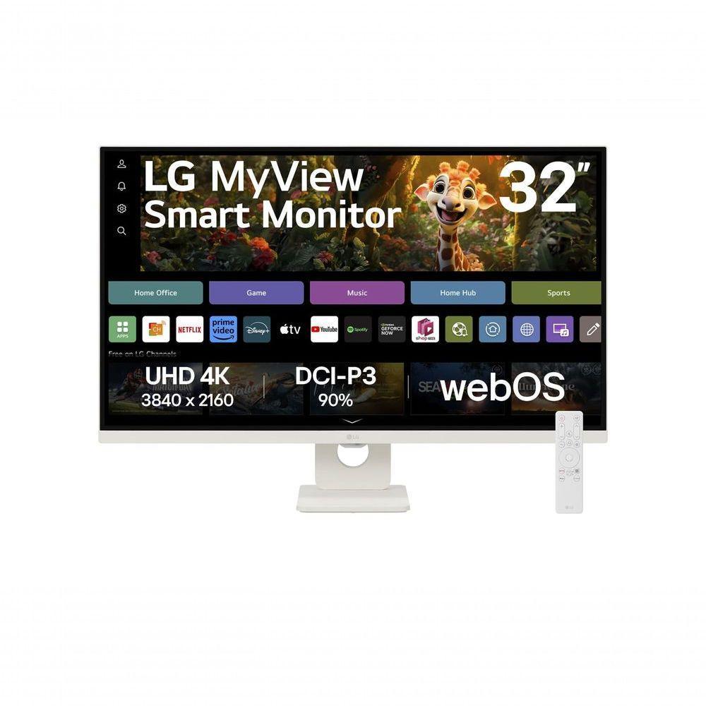 Monitor LG Myview Smart 32SR73U-W Tela UHD 4K 32" WebOs ThinQ Home Air Play Screen Share Bluetooth em Oferta na Shopee