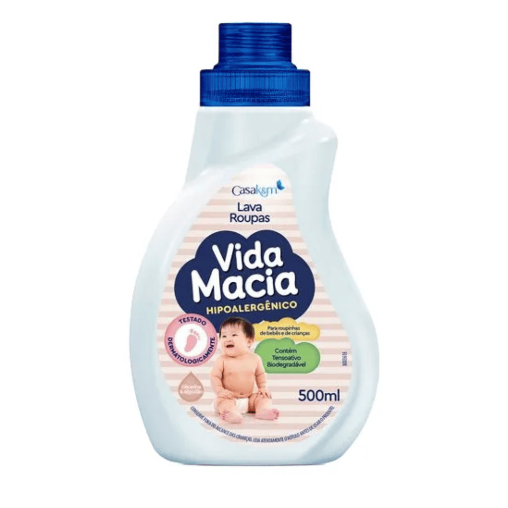 LAVA ROUPAS GLICERINA E ALGODAO 500ML VIDA MACIA em Oferta na Shopee
