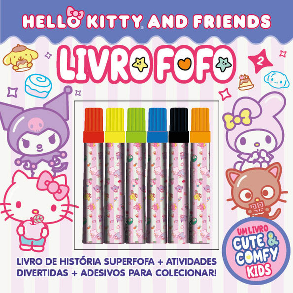 Hello Kitty And Friends - Livro Fofo - Cute e Comfy Kids em Oferta na Shopee