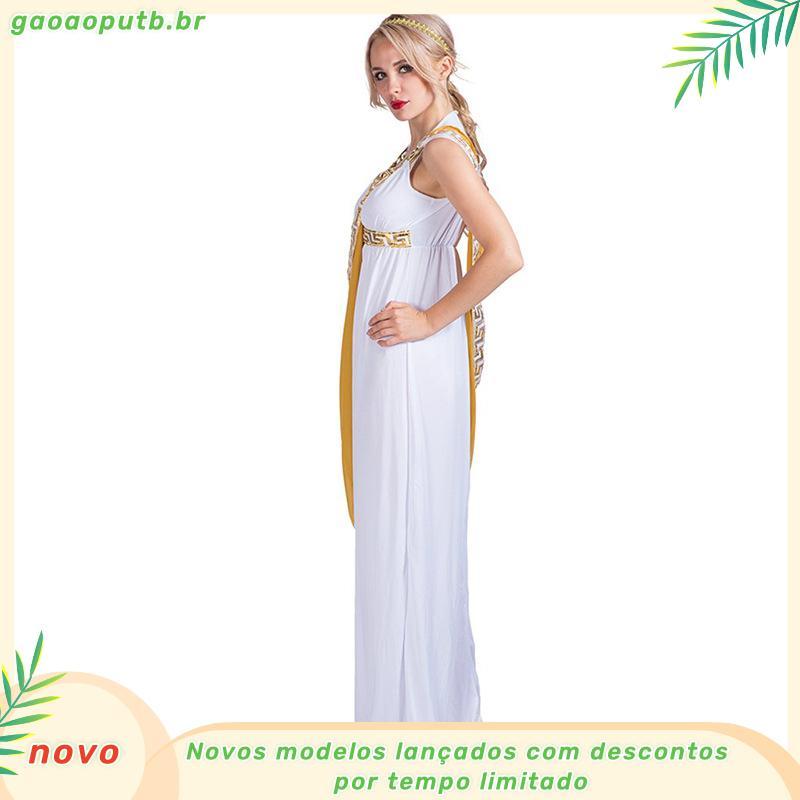 Vestido De Deusa Grega Feminina Sexy Romana Senhora Fantasia De Beleza Cosplay Vestidos De Luxo Festa De Halloween Adul em Oferta na Shopee