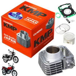 KIT KMP CILINDRO PISTAO ANEL JUNTA CG 125 09 A 18 Bros 125