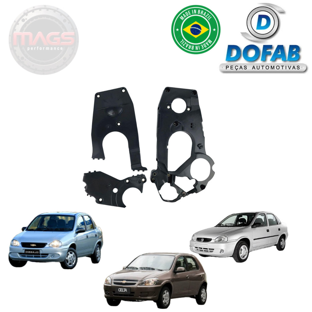 Kit Capa Cobertura Correia Dentada Corsa Celta Classic Prisma