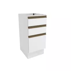 Balcão 3 Gavetas Kappesberg Celeste 100% Mdf Branco 40cm
