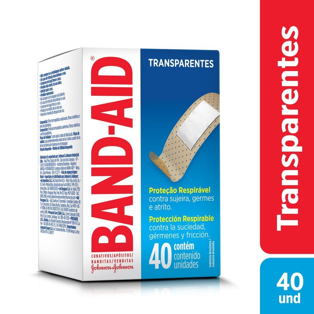 Curativo Band-Aid Transparente 40 Unidades em Oferta na Shopee