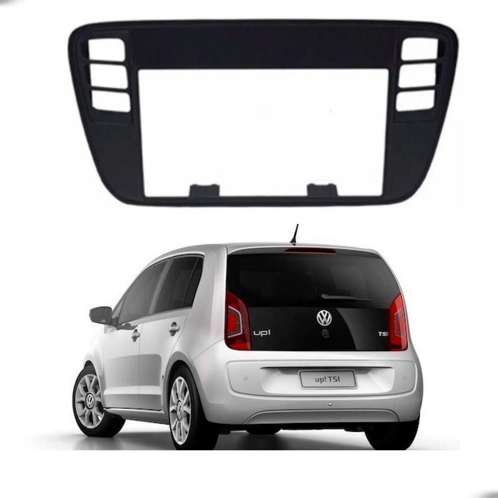 Moldura painel 2din vw up g1 padrão chinês central multimídia