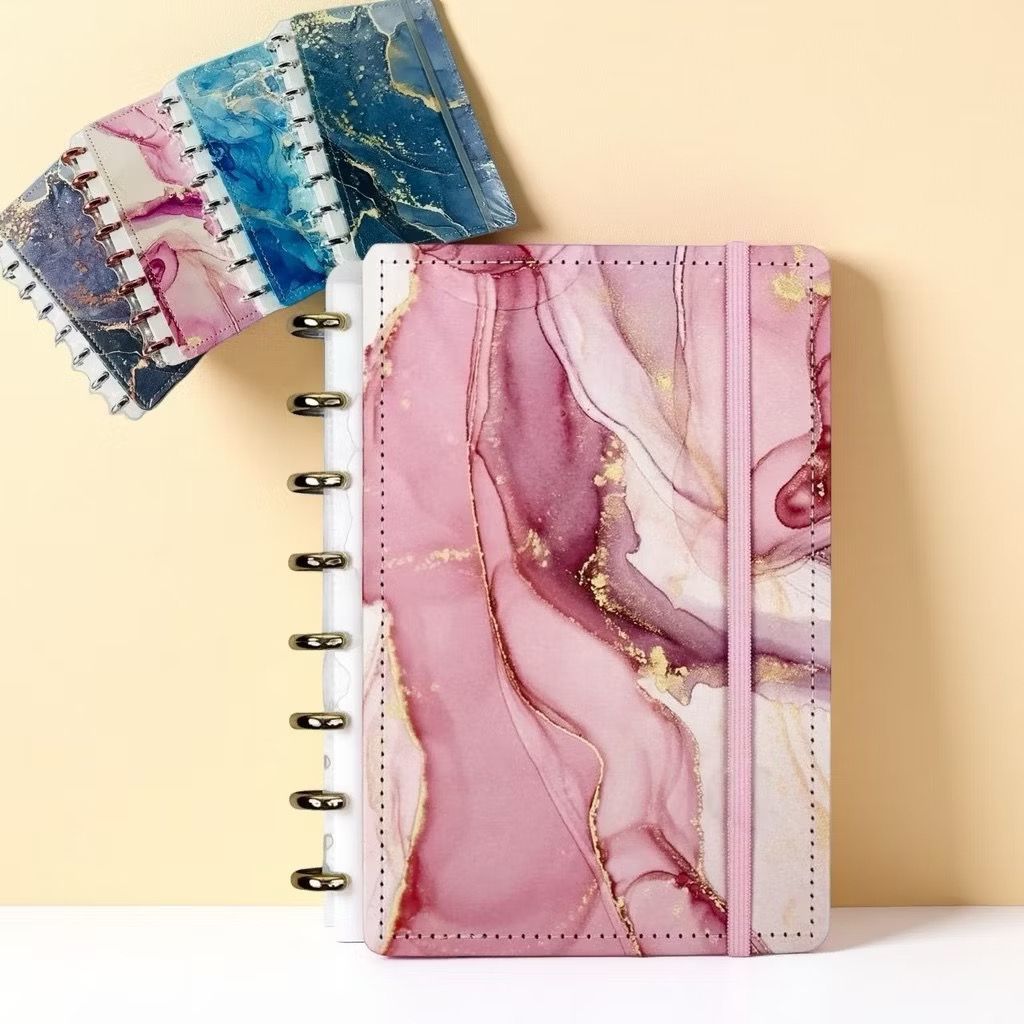 Caderno Inteligente Mármore 8/10/11 Discos Papelaria Fofa em Oferta na Shopee