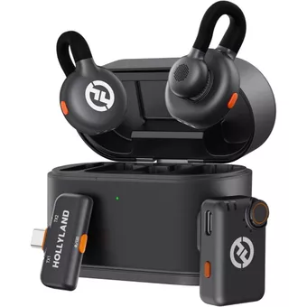 Microfone de Lapela sem fio Hollyland Lark M2S Versão USB-C Mini Combo Ultimate Original Lacrado