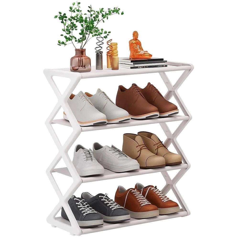 SAPATEIRA ESTANTE ORGANIZADORA SAPATOS BRINQUEDOS PORTA TRECO 8 PARES CALCADOS LAVANDERIA BRANCA