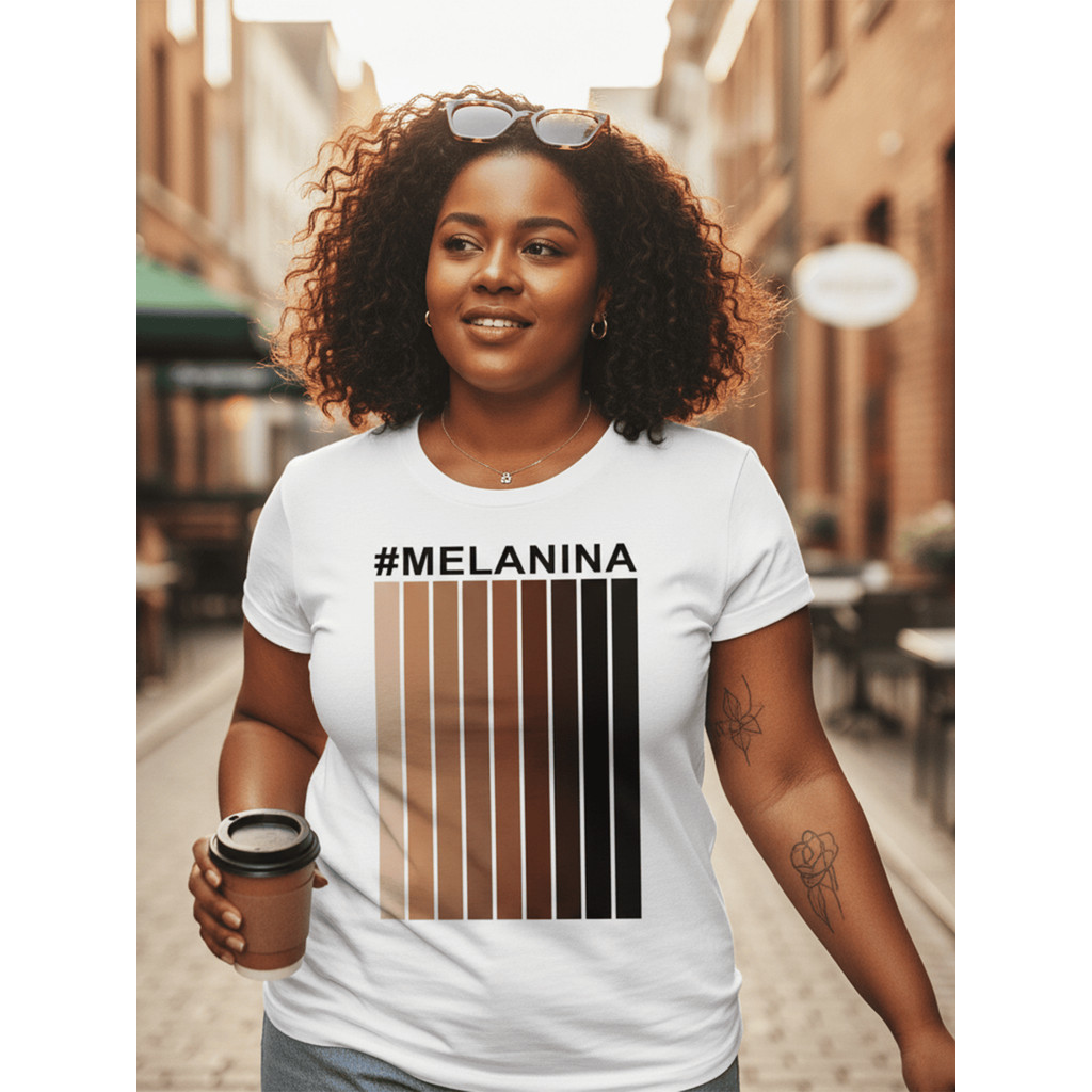 Tshirt Feminina Estilosa Estampada Rainha Africana Estampada Lançamento Camiseta 100% Algodão Oversized Plus Size