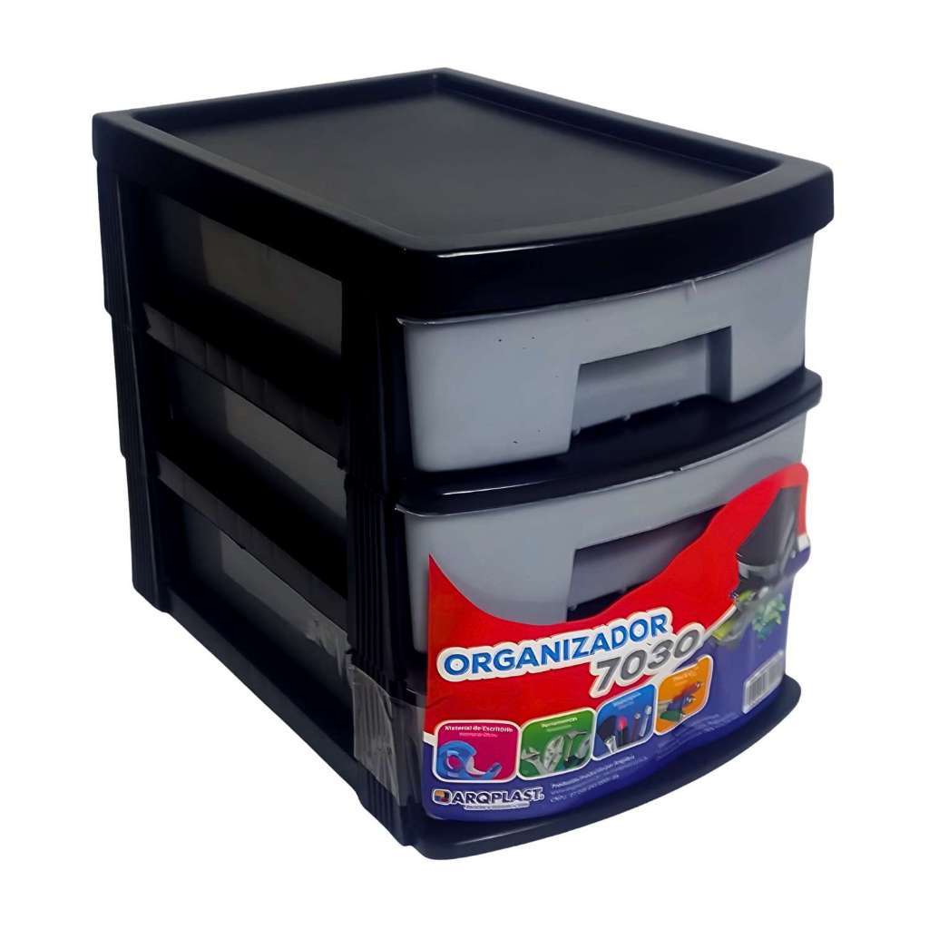 Organizador Gaveteiro Gaveta Plástico Gaveteiro 3 Gavetas Ferramenta Plástico