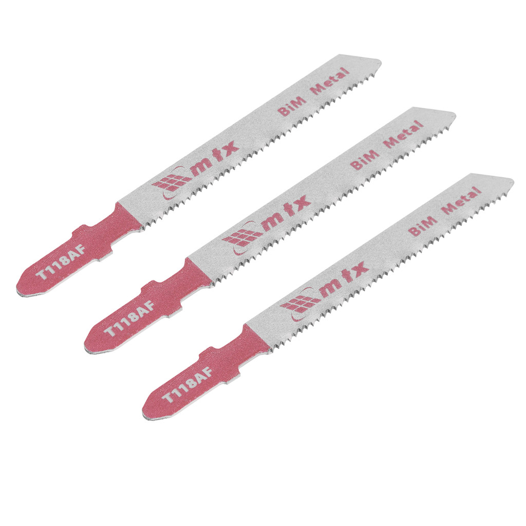 LAMINA PARA SERRA TICO-TICO, ACO BIMETALICO, ENCAIXE BOSCH, T118AF, 55 X 1,2MM, 3PCS // MTX