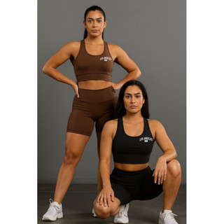 Kit 2 Conjunto Top e shorts  Academia los angeles em Oferta na Shopee