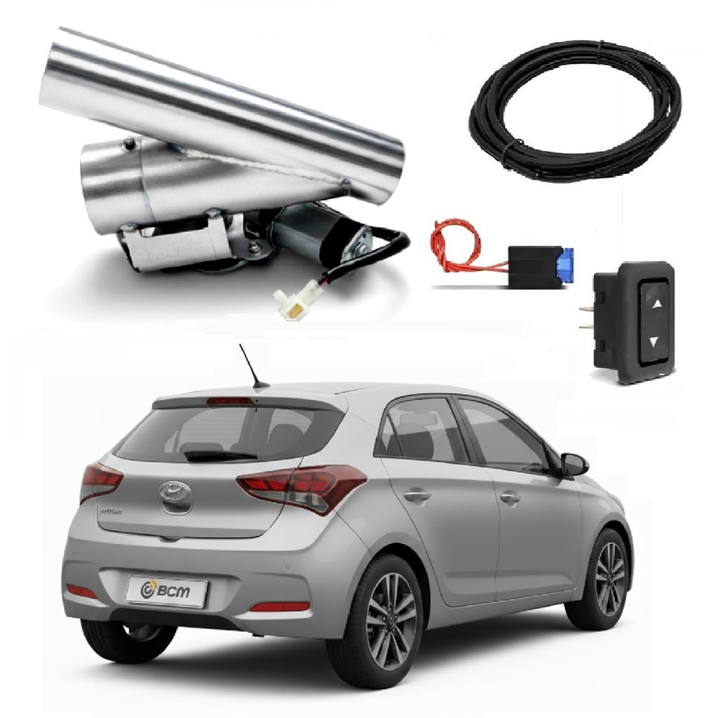 Difusor Escapamento Inox Hyundai HB20 Ronco Esportivo Botão