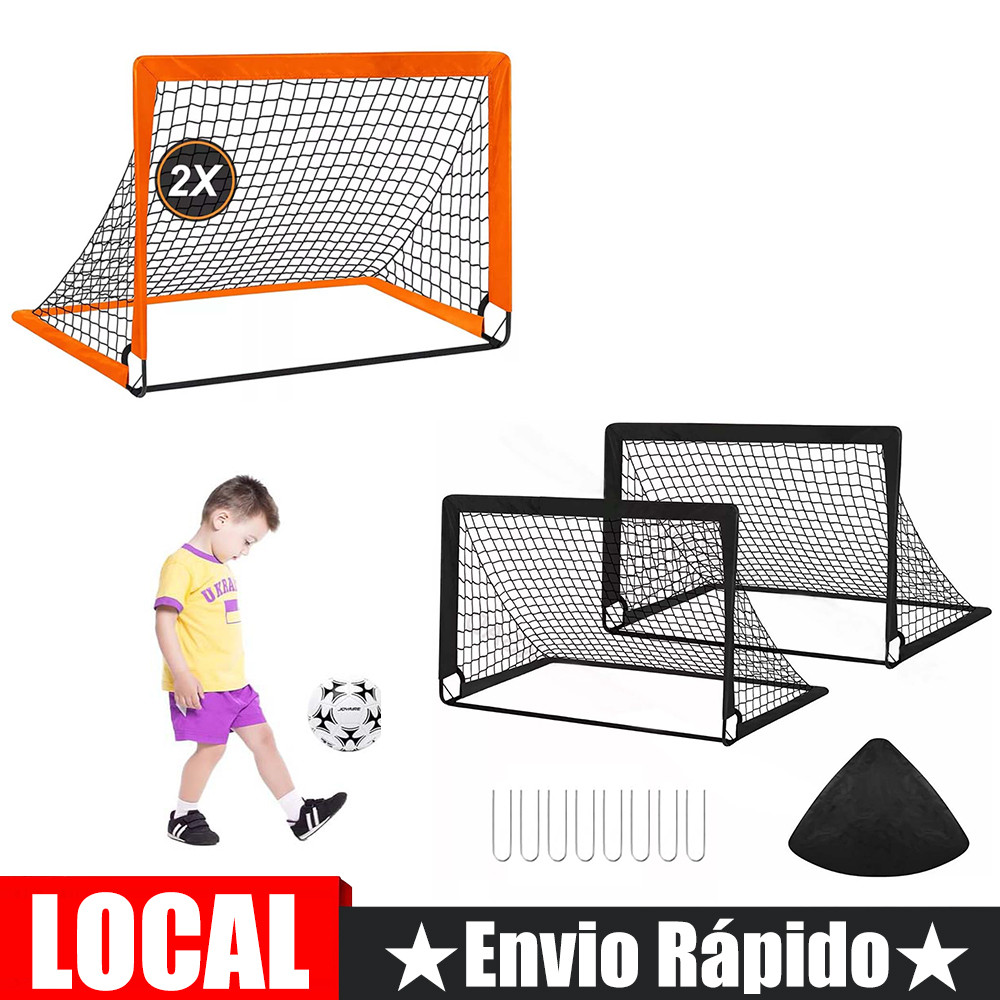 Conjunto de gol de treinamento de futebol, treinamento de futebol, tênis, gol de futebol, rede pequena para treinamento 
