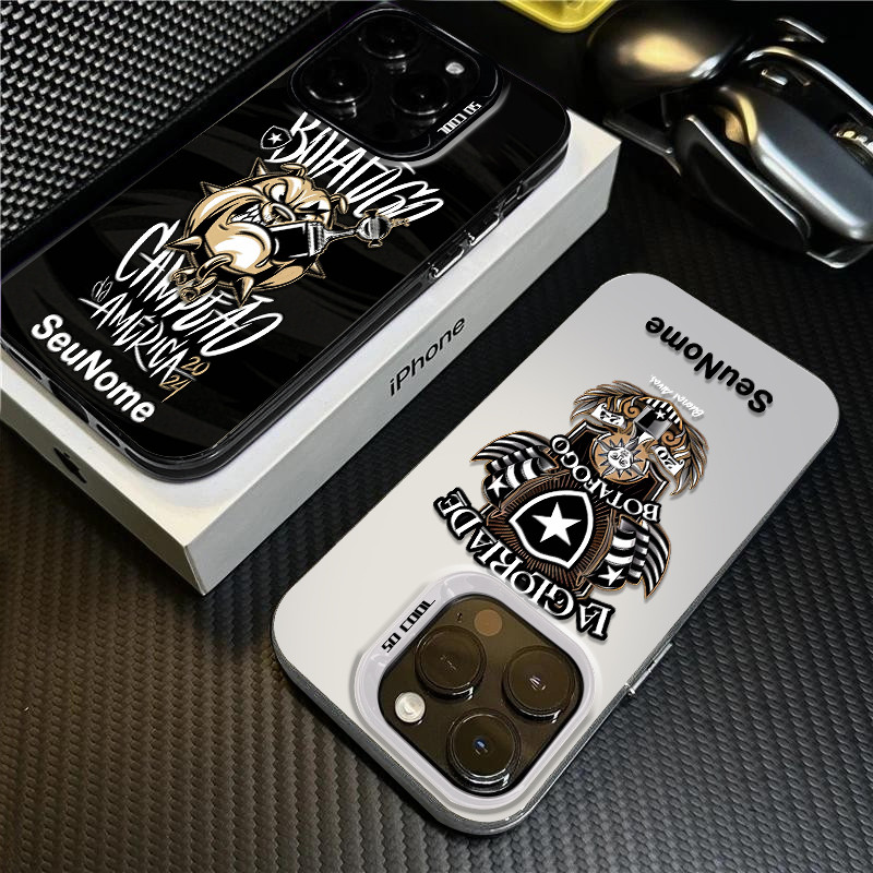 Capinha Capa De Personalizado Com Nome Botafogo Futebol Para iPhone 15 14 13 12 11 X XS XR 7+8 Plus 16 PRO capa S31