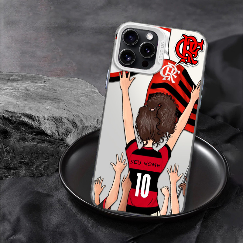 Capinha de personalizado Futebol Vermelho para iPhone 11 13 xr xs max 12 14 16 pro max 15 Plus 12 pro capa anti impacto em Oferta na Shopee