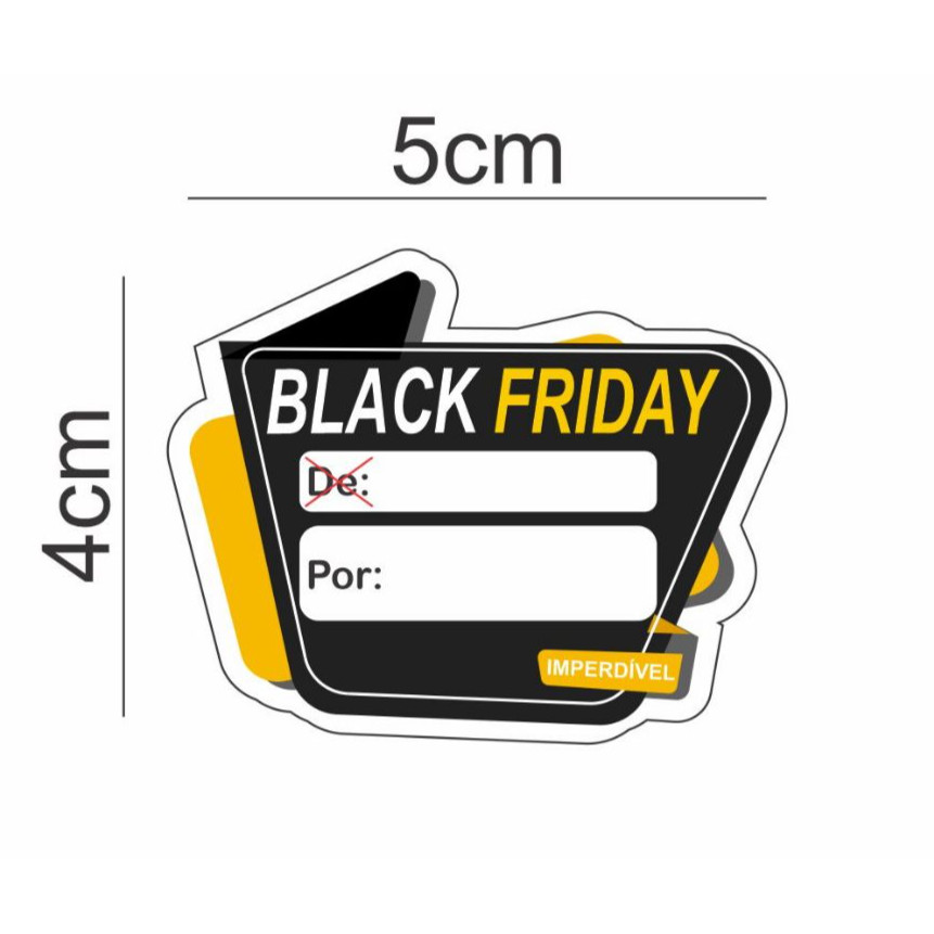 130 etiquetas adesivas BLACK FRIDAY