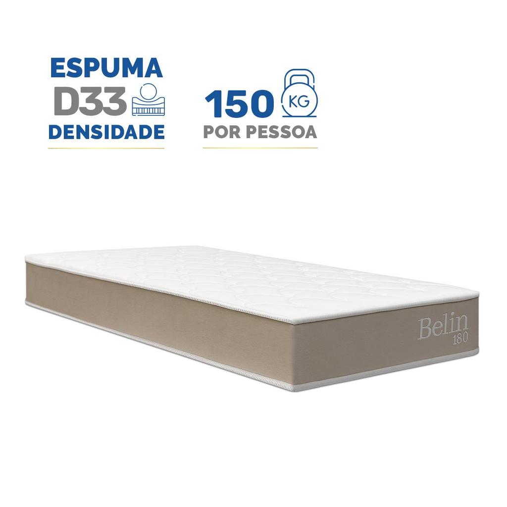 Colchão de Espuma D33 Double Face Belin Solteiro 88cm em Oferta na Shopee