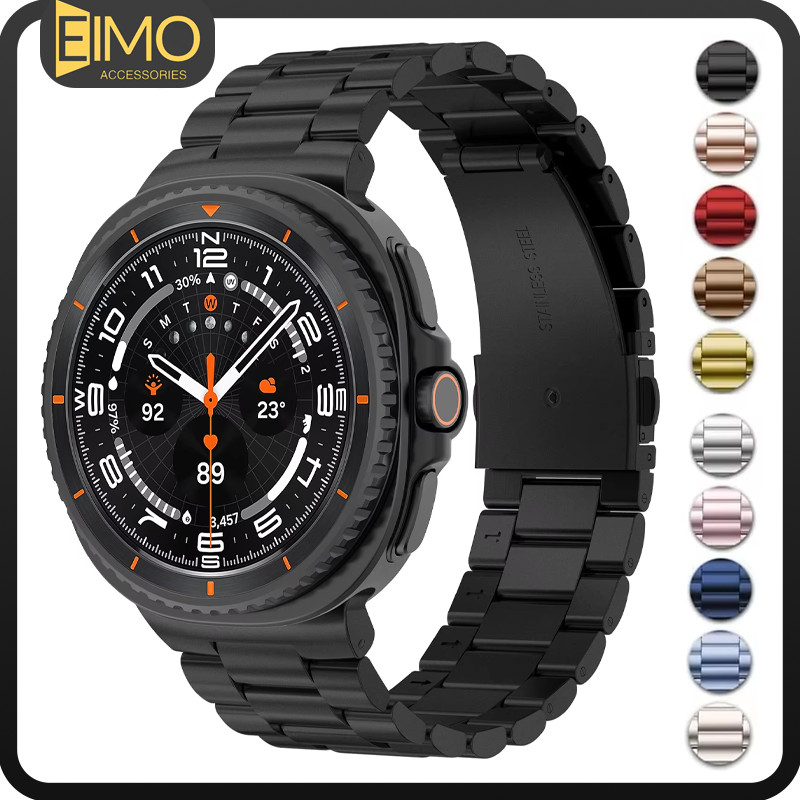 Pulseira De Metal Aço Para Samsung Galaxy Watch Ultra 47mm Relógio Smartwatch Strap Estilo Business Casual Inoxidável