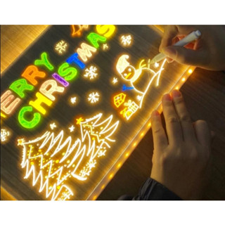 Lousa Magica interativa Luminária Neon Led 3D colorida USB + 7 Canetinhas para colorir em Oferta na Shopee