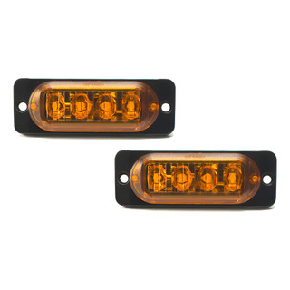 Par Sinaleira 3 Fios Led Seta Pisca 12v 24v Caminhão Carro