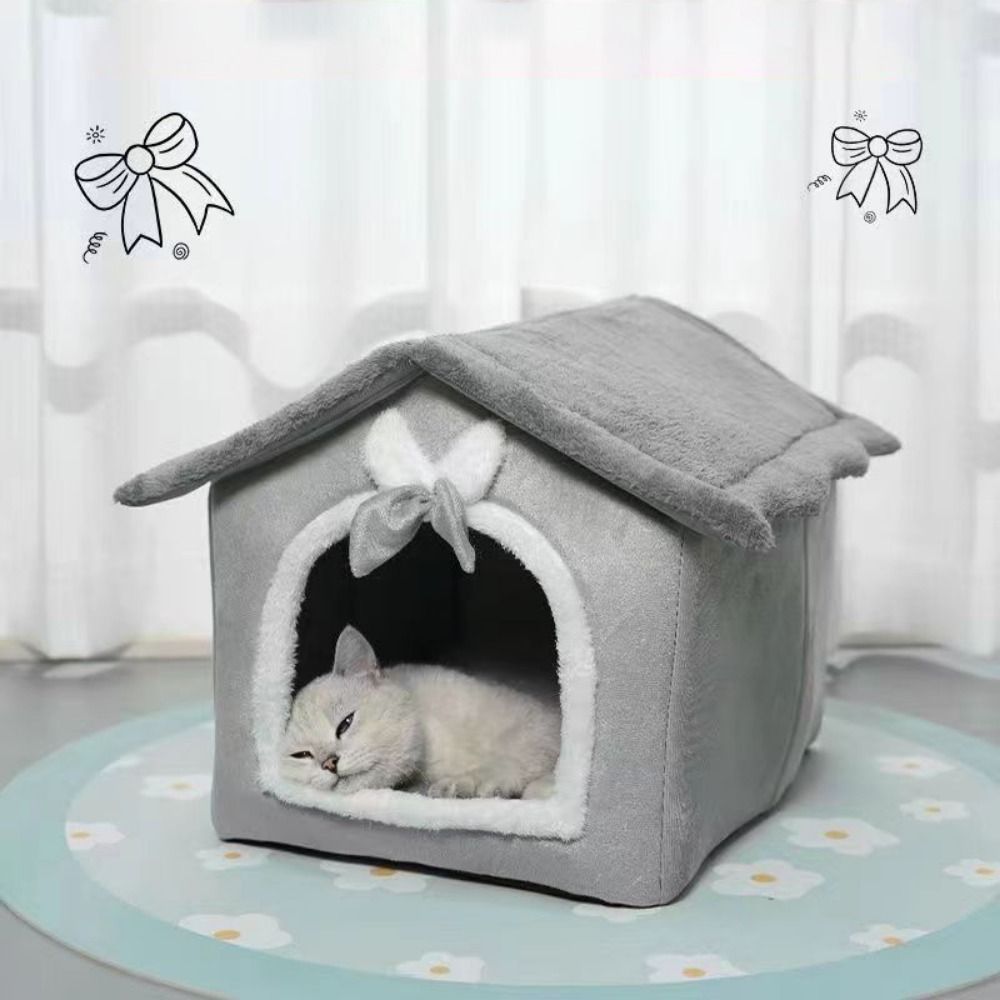 Casa Para Animais De Estimação  , Com Almofada Removível , Lavável , Cama , Suprimentos Macios Canil Fofo Cães em Oferta na Shopee