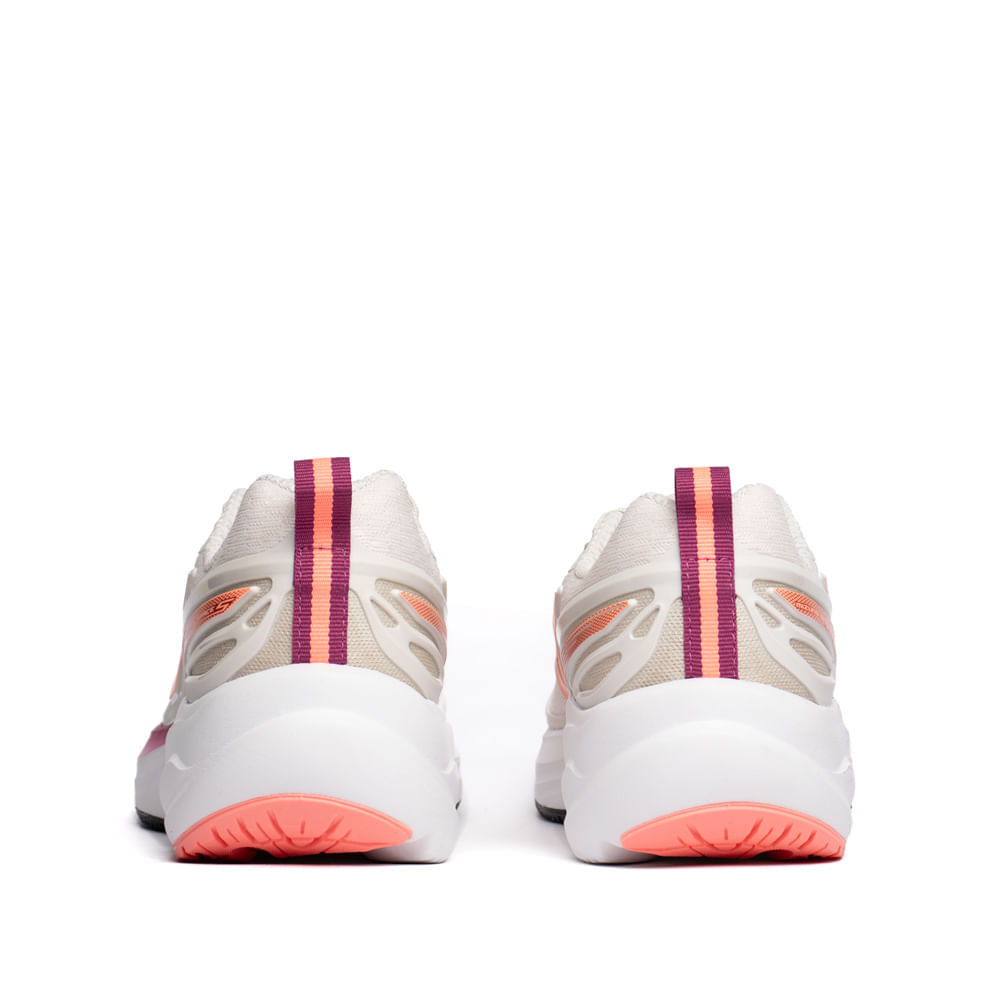 Detalhes do Tênis Feminino Mizuno Space 5 Softier Foam Off White/Salmão