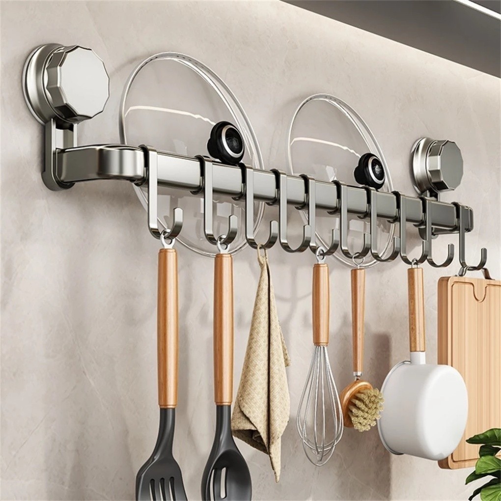 Suporte com Ventosa de Parede Multiuso – Gancho Organizador para Utensílios e Acessórios de Cozinha em Oferta na Shopee