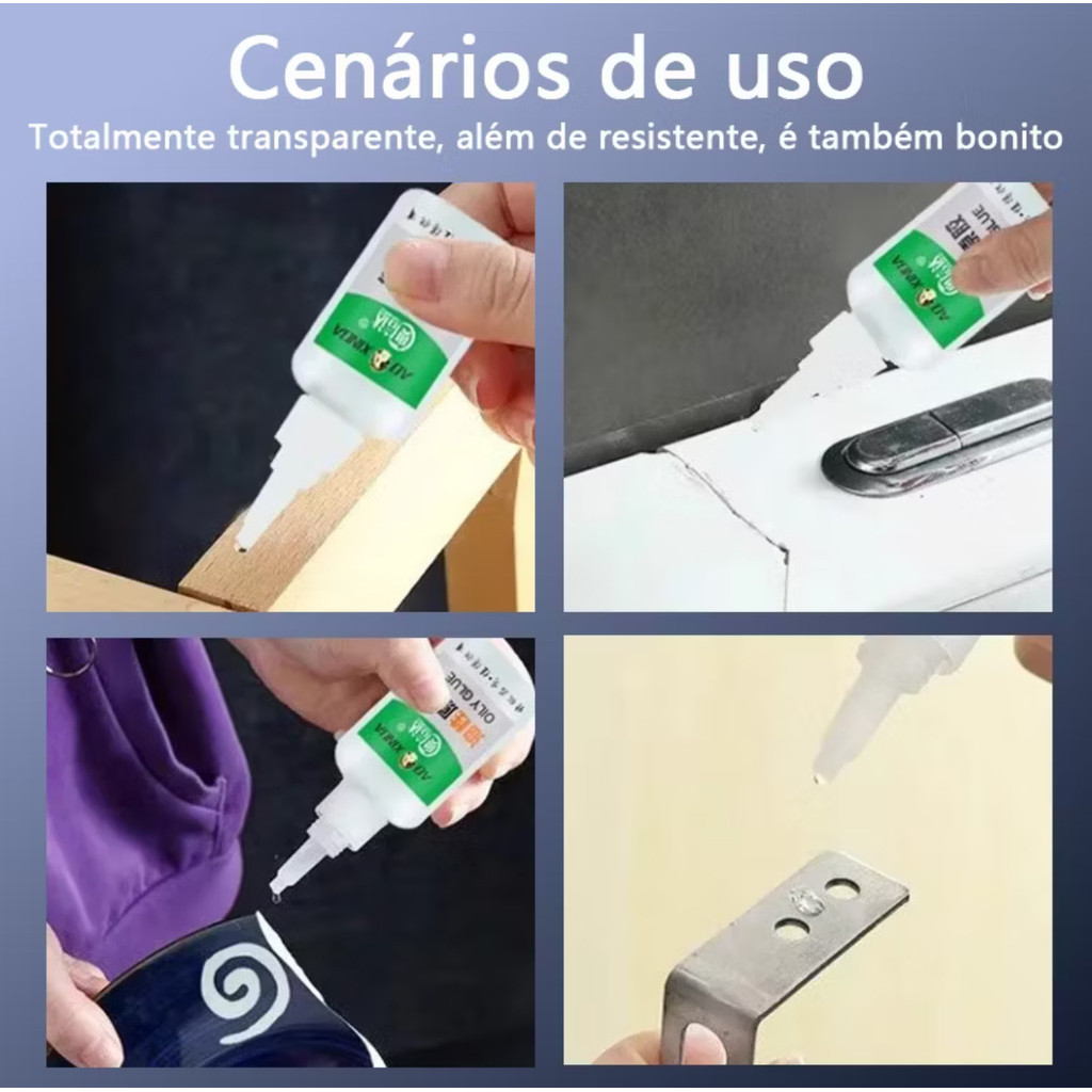 KIT 2 Colas Agente de Soldagem Forte Universal Moveis Sapatos — imagem 2 de 2