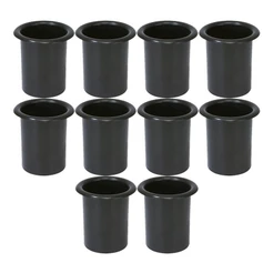 KIT 10 AERODUTO 3 POLEGADAS PLASTICO PRETO