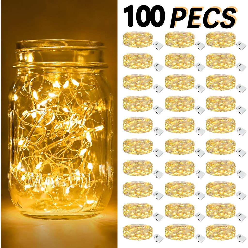 20/30/50/100 Unidades de Luz de Fada Para Natal Disponível em 2M ou 3M com 30 Leds Cada Requer 3 Pilhas Por Unidade em Oferta na Shopee