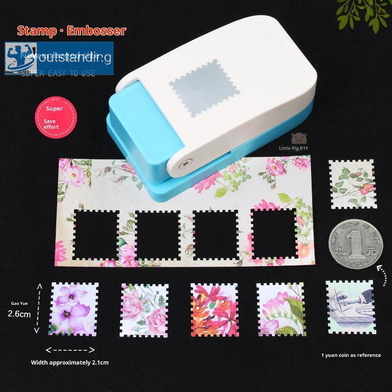 Excelente Retângulo Postal Selo Perfurador Alavanca Ação Artesanato Para Papel Scrapbooking Vários Materiais Ferramenta em Oferta na Shopee