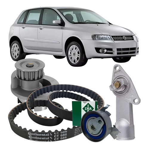 Kit Correia Dentada Tensor Bomba Valvula Fiat Stilo 1.8 8v em Oferta na Shopee