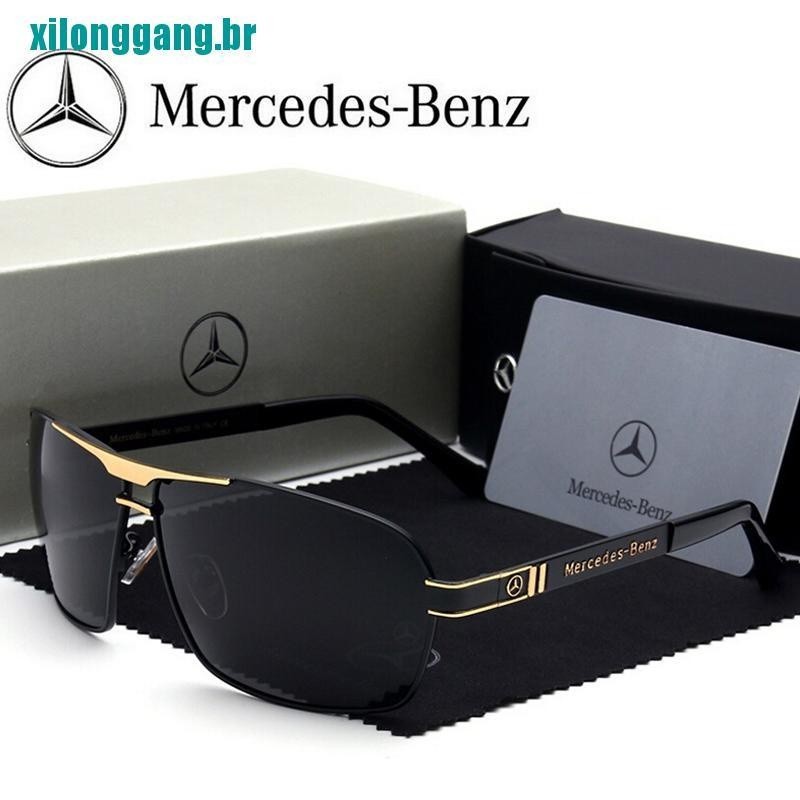 Novos Óculos De Sol Polarizados Mercedes Benz Para Homens Clássicos De Gangue De Metal em Oferta na Shopee