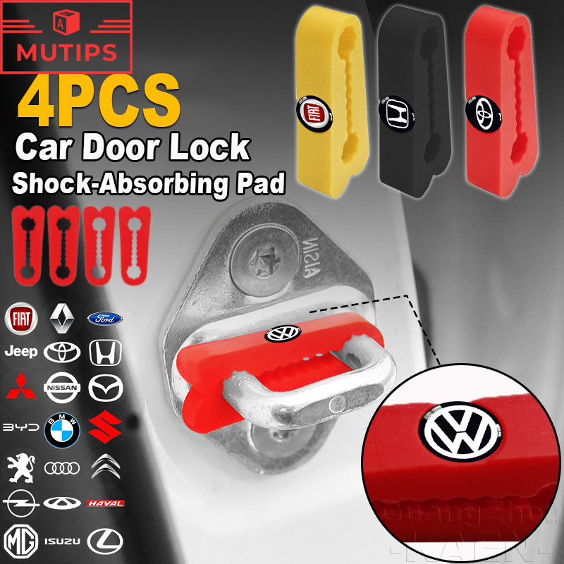 【MUTIPS】Almofada Amortecedora Para Fechadura De Porta De Carro , Tira Protetora De Silicone em Oferta na Shopee