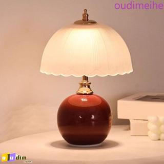 Candeeiro De Mesa Com Botão De Flor OUDIMEIHE , Candeeiros Nórdicos Base De Cerâmica Estilo Creme , Abajur De Cabeceira em Oferta na Shopee